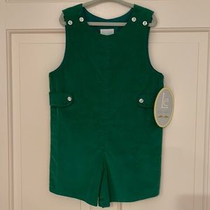 Little English hunter green corduroy Jon Jon
